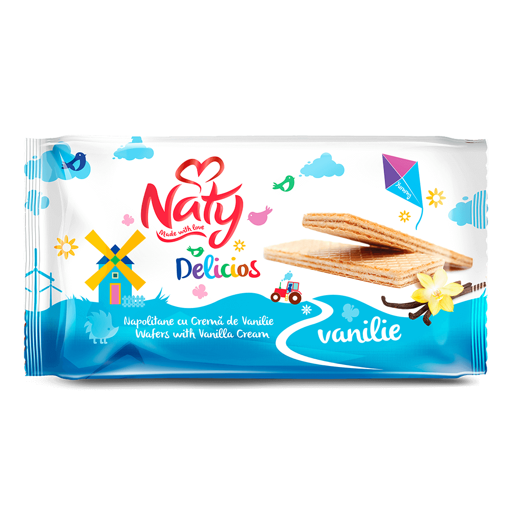 Naty Wafers Vanilie 160g