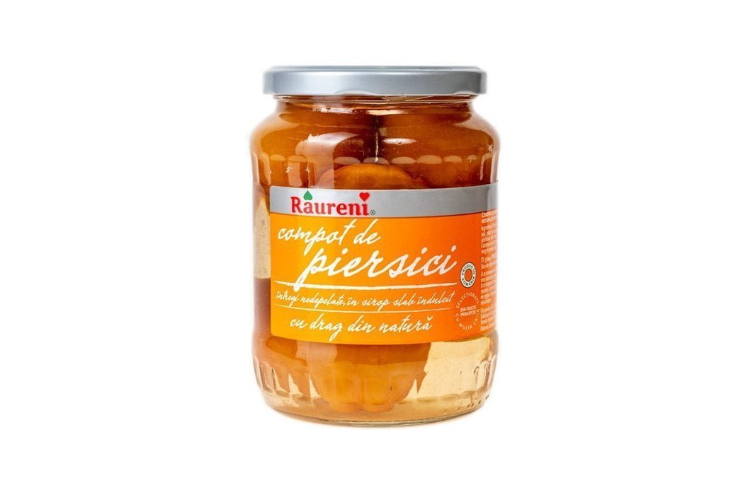 Raureni Compot Piersici Depelate 720g