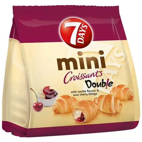 7 Days Mini Croissant Double Vanilla Cherry 185g