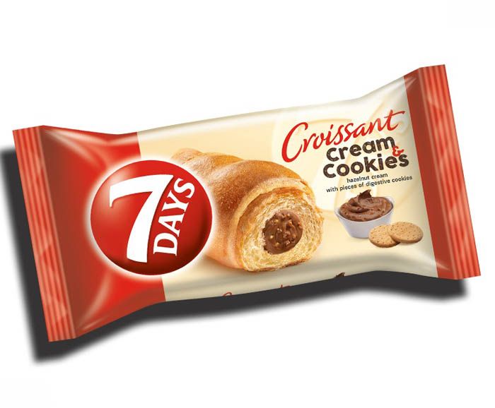 7 Days Croissant Cookies Max Hazelnut Cream & Cookies 80g
